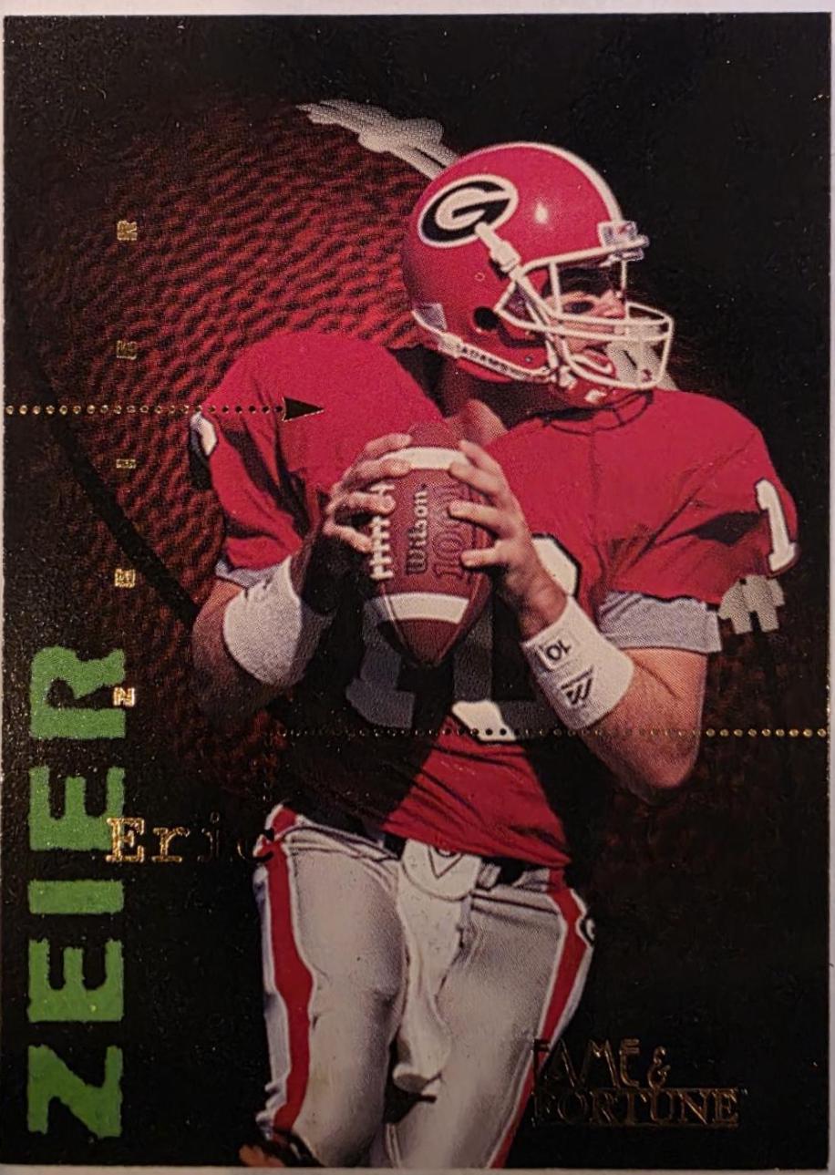 Eric Zeier #99 1995 Sports Heroes Fame & Fortune Signature Rookies Football