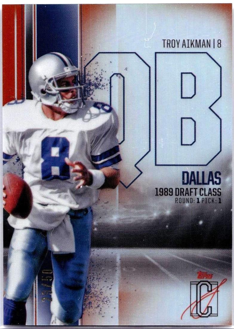 Troy Aikman #BCV-10 Football Cards 2024 Topps Signature Class Veteran Chrome Variation