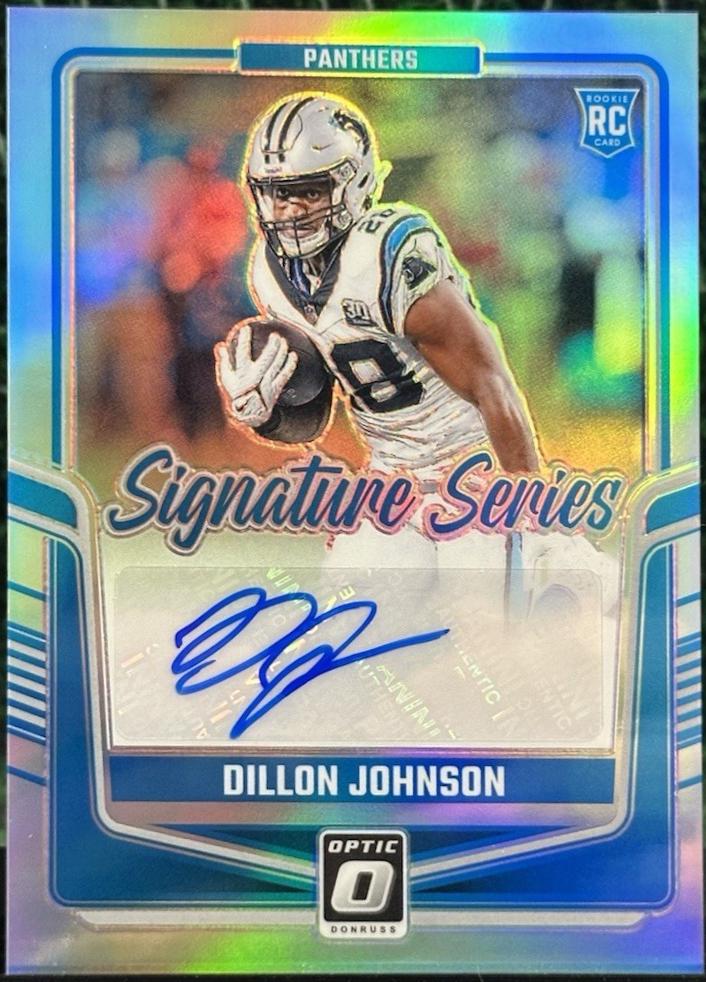 Dillon Johnson #1 Football Cards 2024 Panini Donruss Optic Signature Series Holo