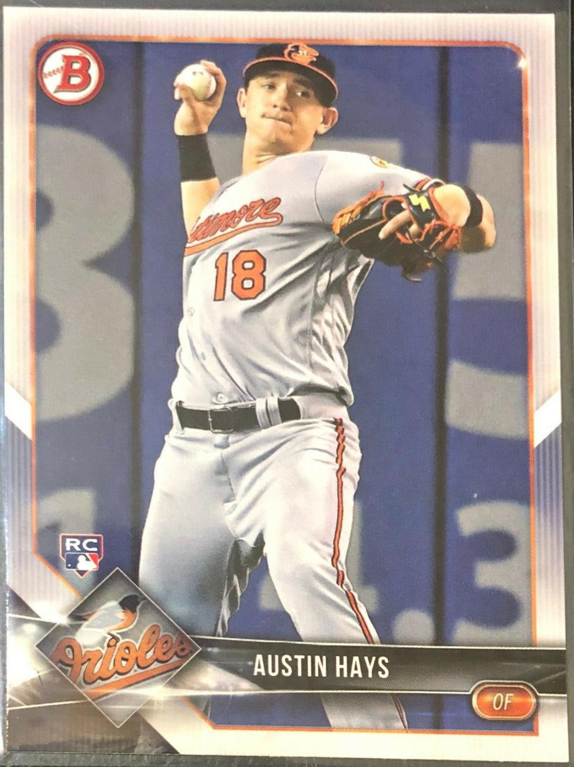 Austin Hays #46 Baseball Cards 2018 Bowman