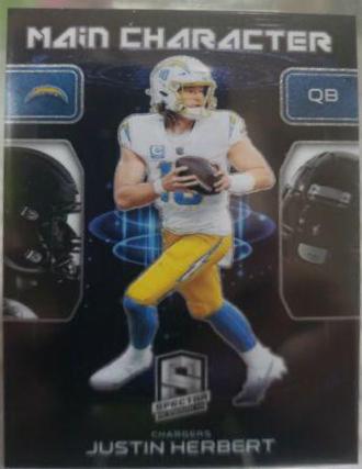 Justin Herbert #6 Football Cards 2023 Panini Spectra Main Character