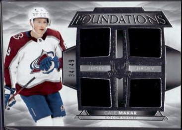 Cale Makar #F-MA Hockey Cards 2021 Upper Deck The Cup Foundations Quad Jersey