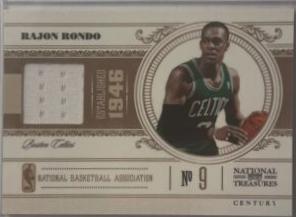 Rajon Rondo #7 Basketball Cards 2010 Panini National Treasures