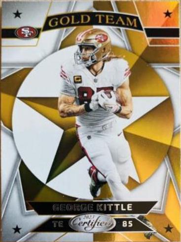 George Kittle #GT-12 Football Cards 2023 Panini Certified Gold Team