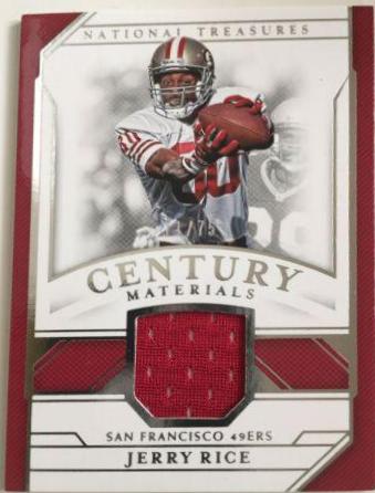 Jerry Rice Football Cards 2018 National Treasures Century Materials