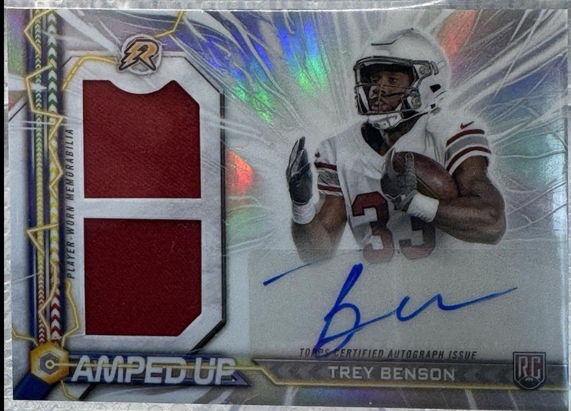 Trey Benson #RPA-TB 2024 Topps Resurgence Rookie Patch Autograph Football