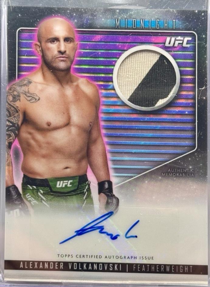 Alexander Volkanovski #RCA-AVO Ufc Cards 2024 Topps Midnight UFC Relic Autograph