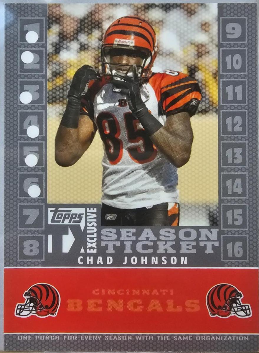 Chad Johnson #S-CJ Football Cards 2007 Topps TX Exclusive Season Ticket