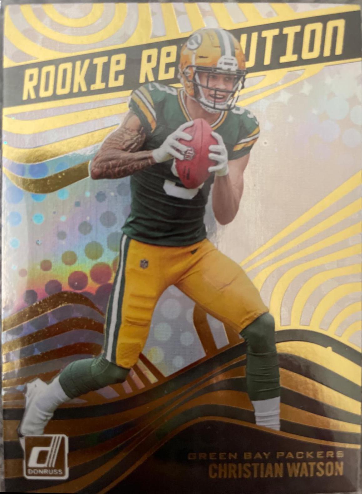 Christian Watson #REV-18 Football Cards 2022 Panini Donruss Rookie Revolution
