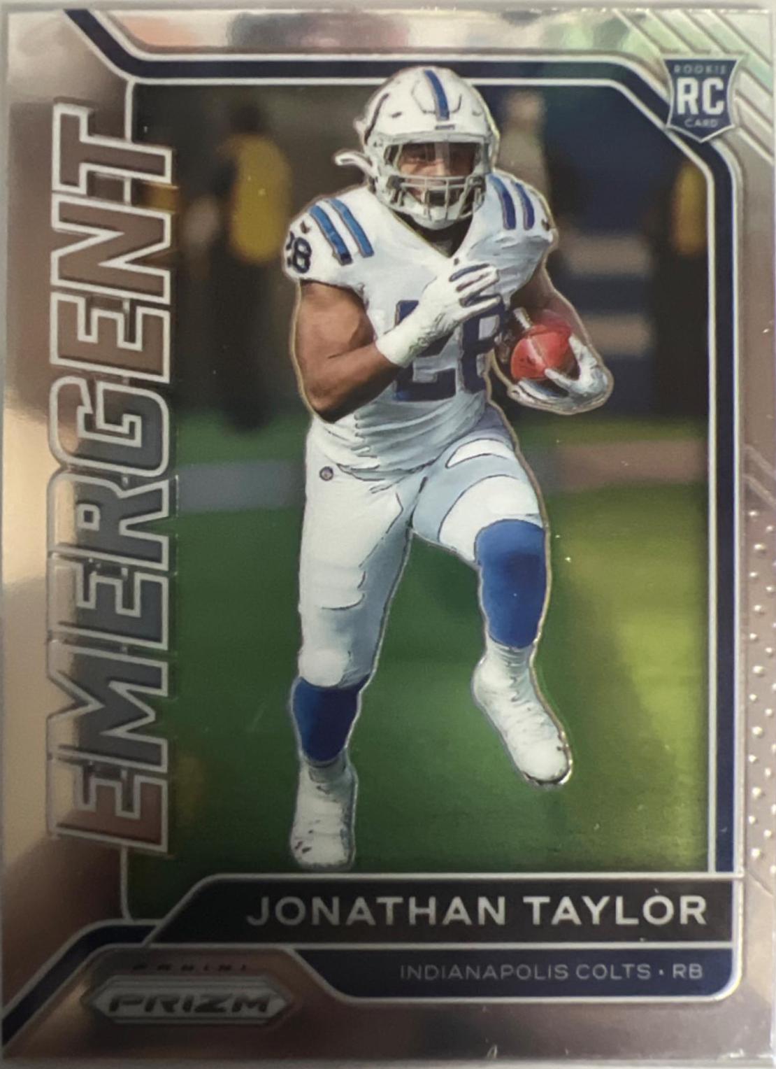 Jonathan Taylor #4 Football Cards 2020 Panini Prizm Emergent