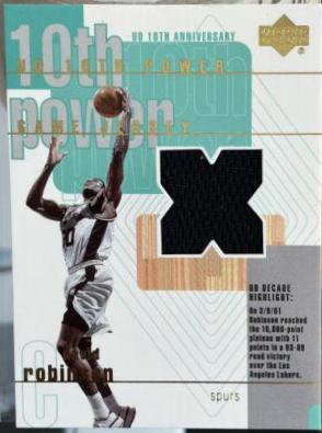 David Robinson #DR-X Basketball Cards 2001 Upper Deck 10th Power Game Jersey