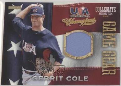 Gerrit Cole #48 Baseball Cards 2013 Panini USA Baseball Champions Game Gear Jersey