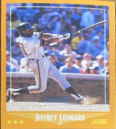 Jeffrey Leonard #580 Baseball Cards 1988 Score