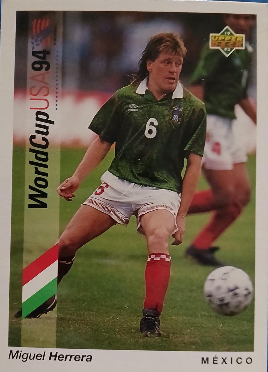 Miguel Herrera #95 1993 Upper Deck World Cup Preview Adams Gum Soccer