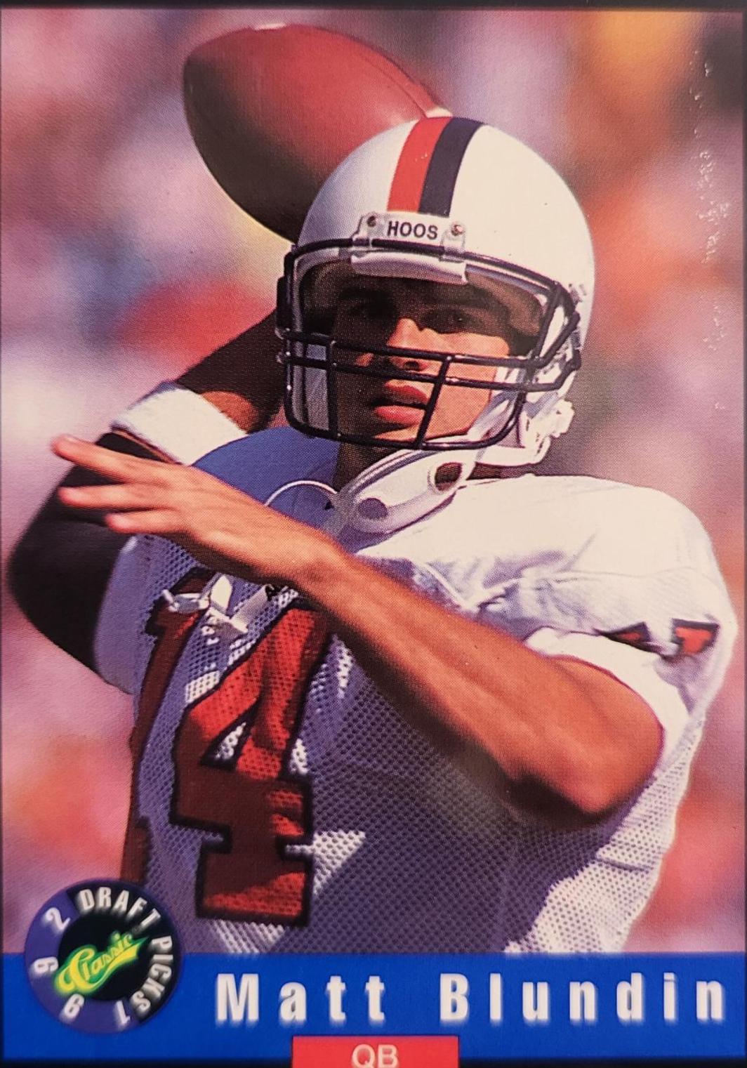 Matt Blundin #41 Football Cards 1992 Classic Draft Picks