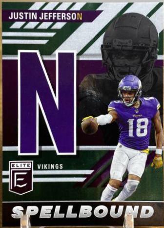 Justin Jefferson #SB-JJ9 2023 Panini Donruss Elite Spellbound Football