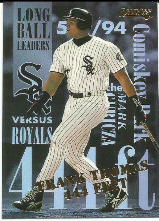 Frank Thomas #1 Baseball Cards 1994 Panini Donruss Long Ball Leaders