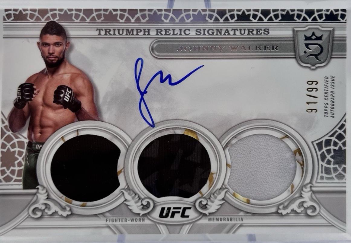 Johnny Walker #TRS-JWR Ufc Cards 2024 Topps Royalty UFC Triumph Relic Signature
