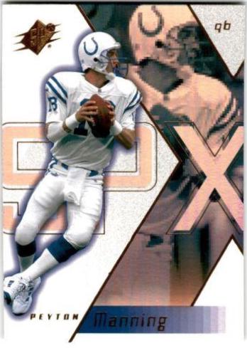 Peyton Manning #18 Football Cards 2000 Spx Sample