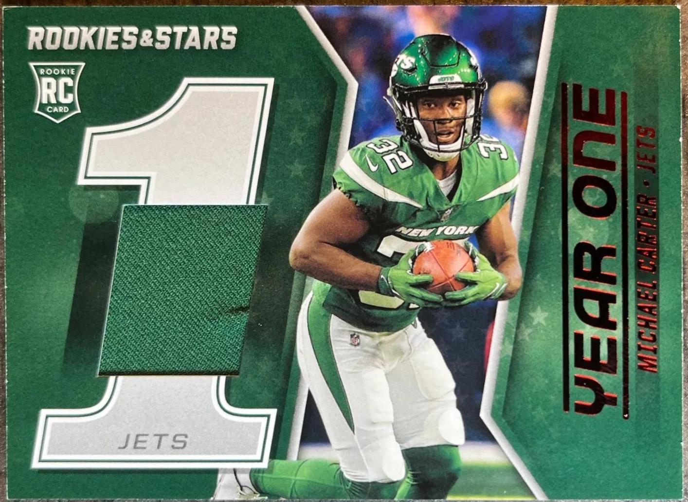 Michael Carter #29 Football Cards 2021 Panini Rookies and Stars Year One Relics