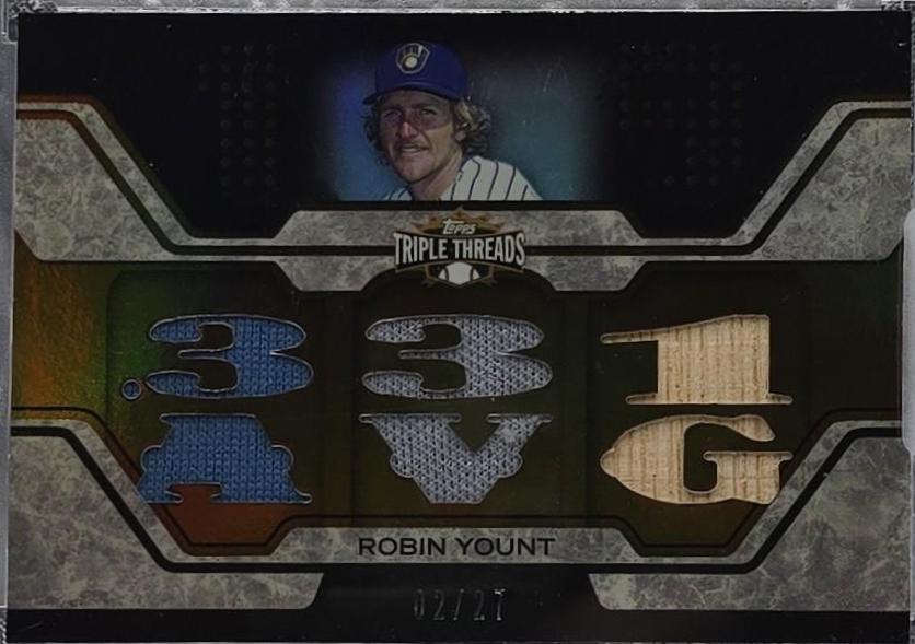 Robin Yount #TTR-82 Baseball Cards 2008 Topps Triple Threads Relics