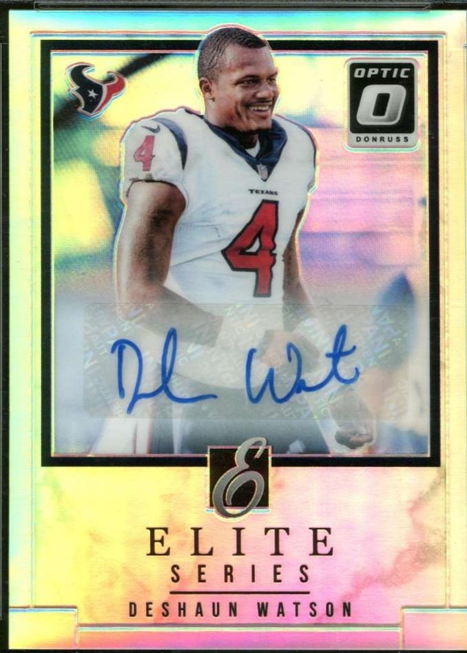 Deshaun Watson #2 Football Cards 2018 Donruss Optic Elite Series Autograph