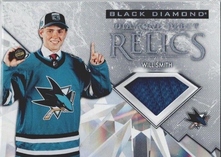 Will Smith #DD-WS Hockey Cards 2024 Upper Deck Black Diamond Debut Relics Jersey