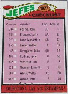 Chiefs Checklist