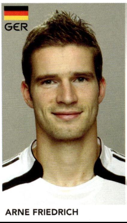 Arne Friedrich #20 2006 Panini World Cup Germany Sticker Soccer