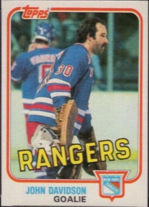 John Davidson #95 1981 Topps Hockey