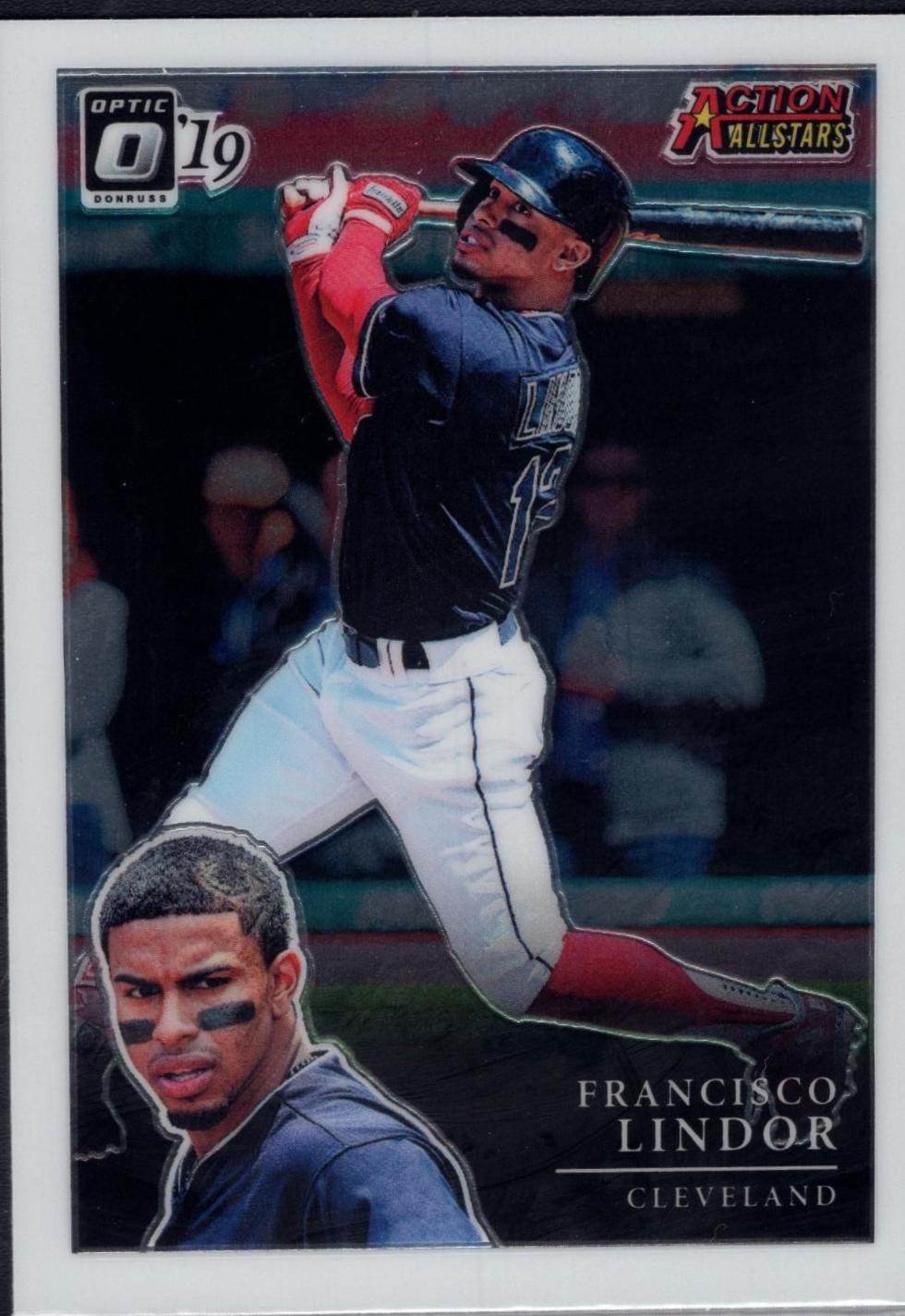 Francisco Lindor #AA15 Baseball Cards 2019 Panini Donruss Optic Action All Stars