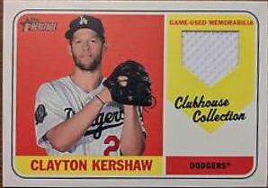 Clayton Kershaw #CK Baseball Cards 2018 Topps Heritage Clubhouse Collection Relics