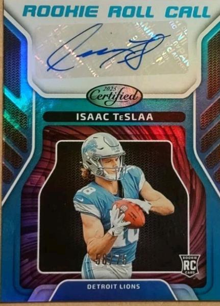 Isaac TeSlaa [Mirror Teal] #20 Prices | 2025 Panini Certified Rookie ...