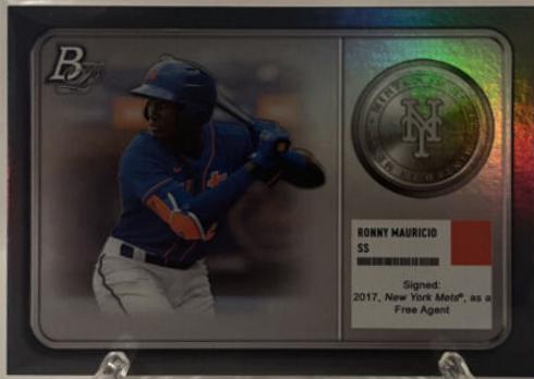 Ronny Mauricio #MM-11 Baseball Cards 2022 Bowman Platinum Minted in Merit