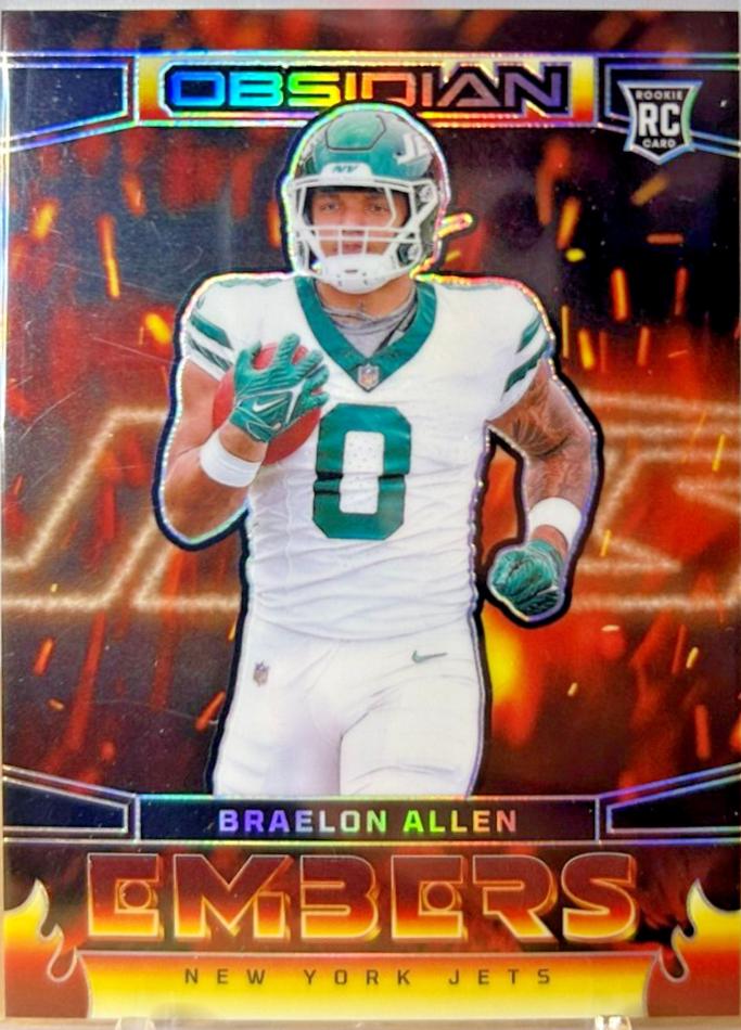 Braelon Allen #13 Football Cards 2024 Panini Obsidian Embers