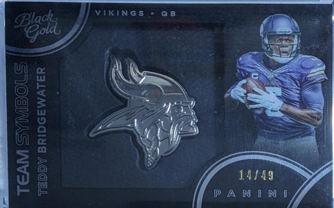Teddy Bridgewater #TMS-33 Football Cards 2015 Panini Black Gold Team Symbols