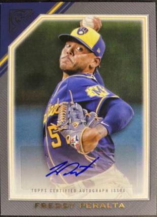 Freddy Peralta #VA-FP Baseball Cards 2022 Topps Gallery Veteran Autographs