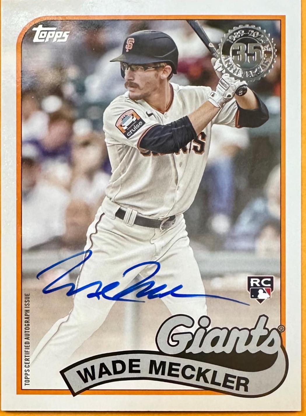 Wade Meckler #89BA-WME Baseball Cards 2024 Topps 1989 Autograph