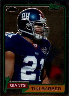 Tiki Barber #TB26 Football Cards 2005 Topps Chrome Throwbacks