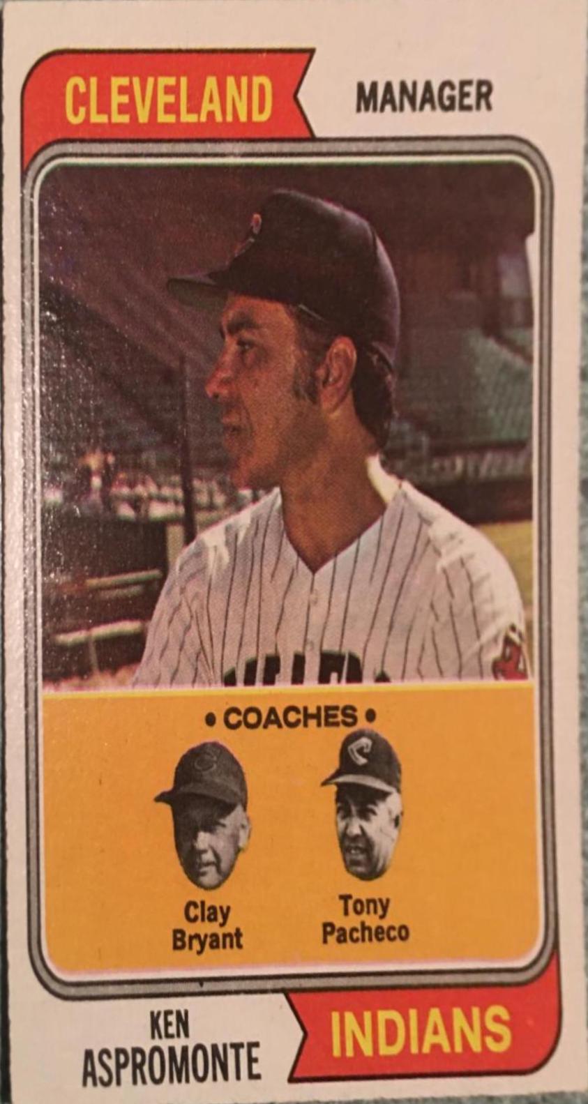 1974 Topps Indians Field Leaders #521 card