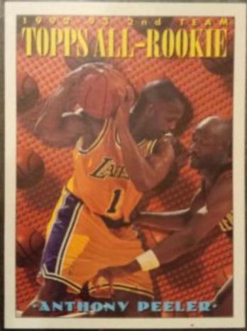 Anthony Peeler #176 Basketball Cards 1993 Topps