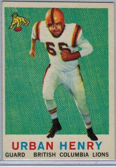 Urban Henry #17 Football Cards 1959 Topps CFL