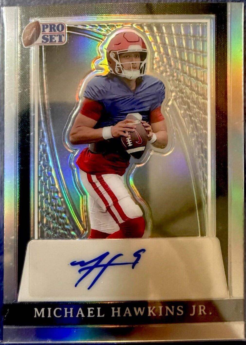 Michael Hawkins Jr. #PA-MHJ 2024 Pro Set Metal Autograph Football