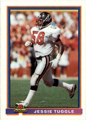 Jessie Tuggle #19 Football Cards 1991 Bowman
