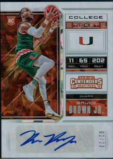Bruce Brown Green Jersey Autograph Cracked Ice