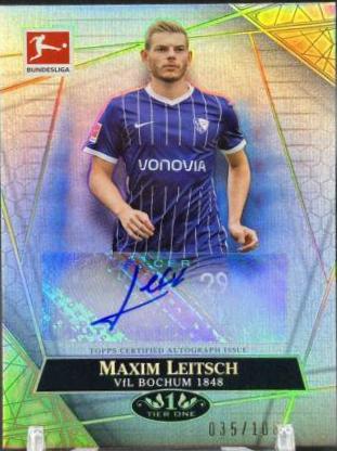 Maxim Leitsch #TWA-ML Soccer Cards 2021 Topps Tier One Bundesliga Autographs