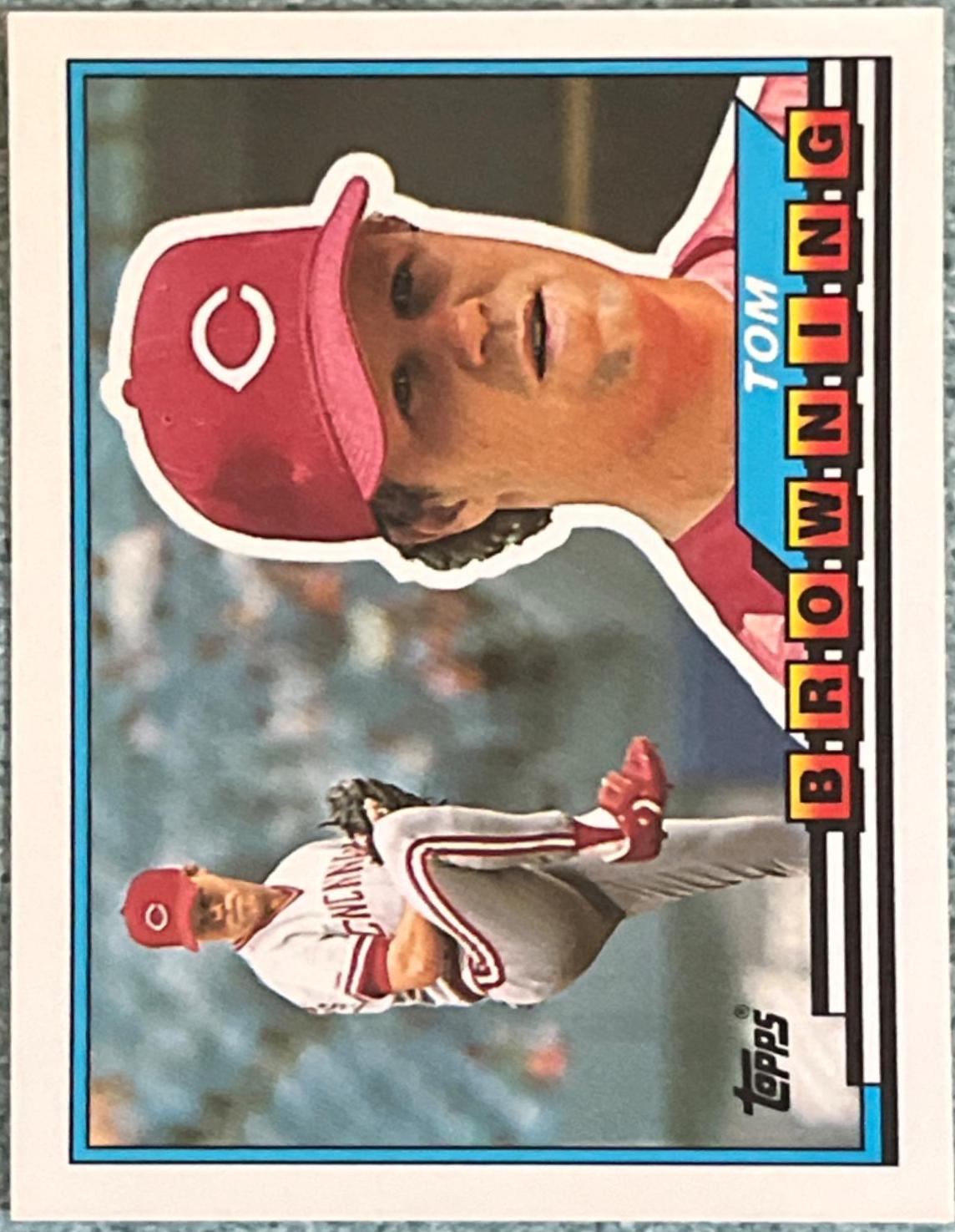 Tom Browning #14 Baseball Cards 1989 Topps Big