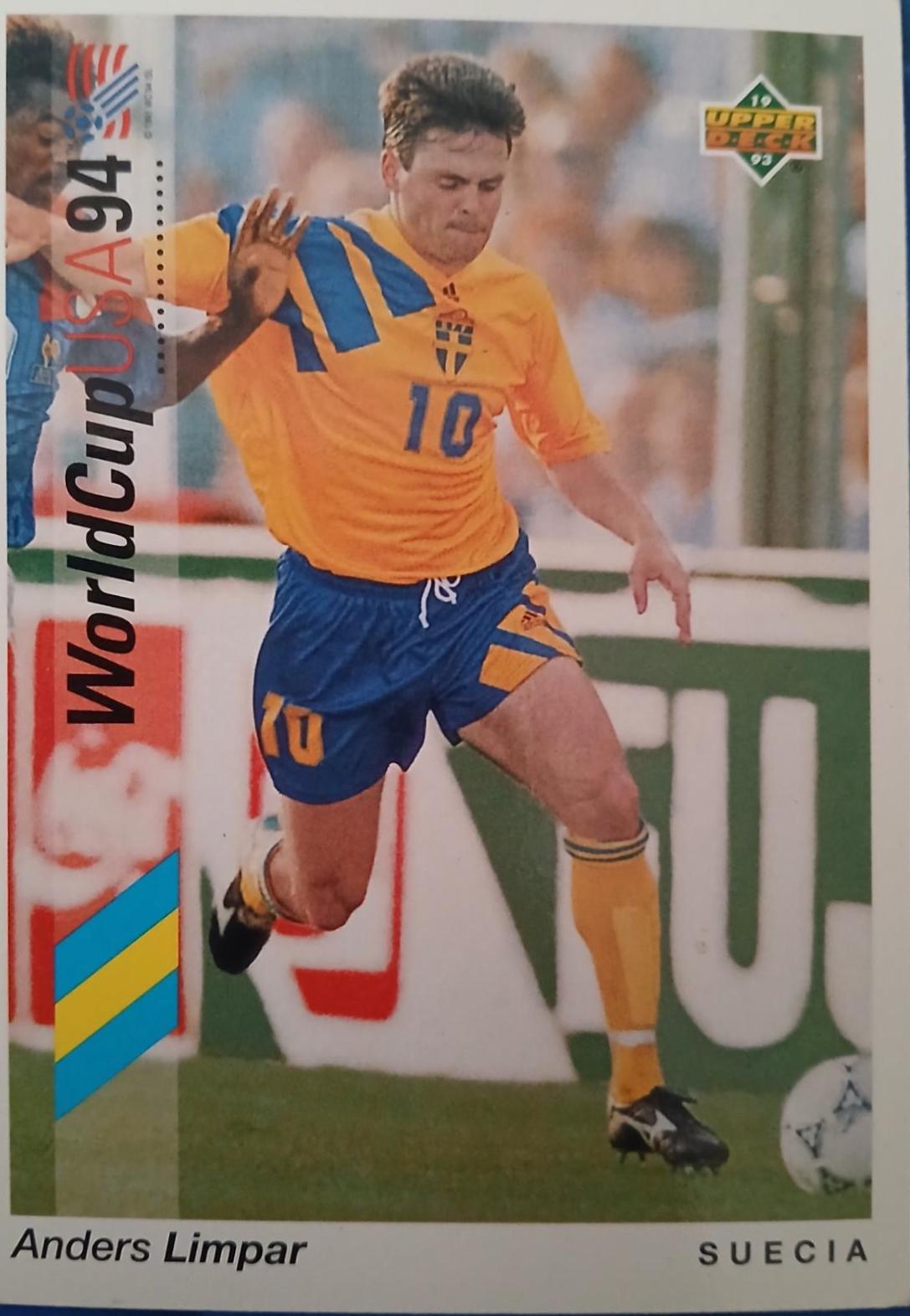 Anders Limpar #130 1993 Upper Deck World Cup Preview Adams Gum Soccer