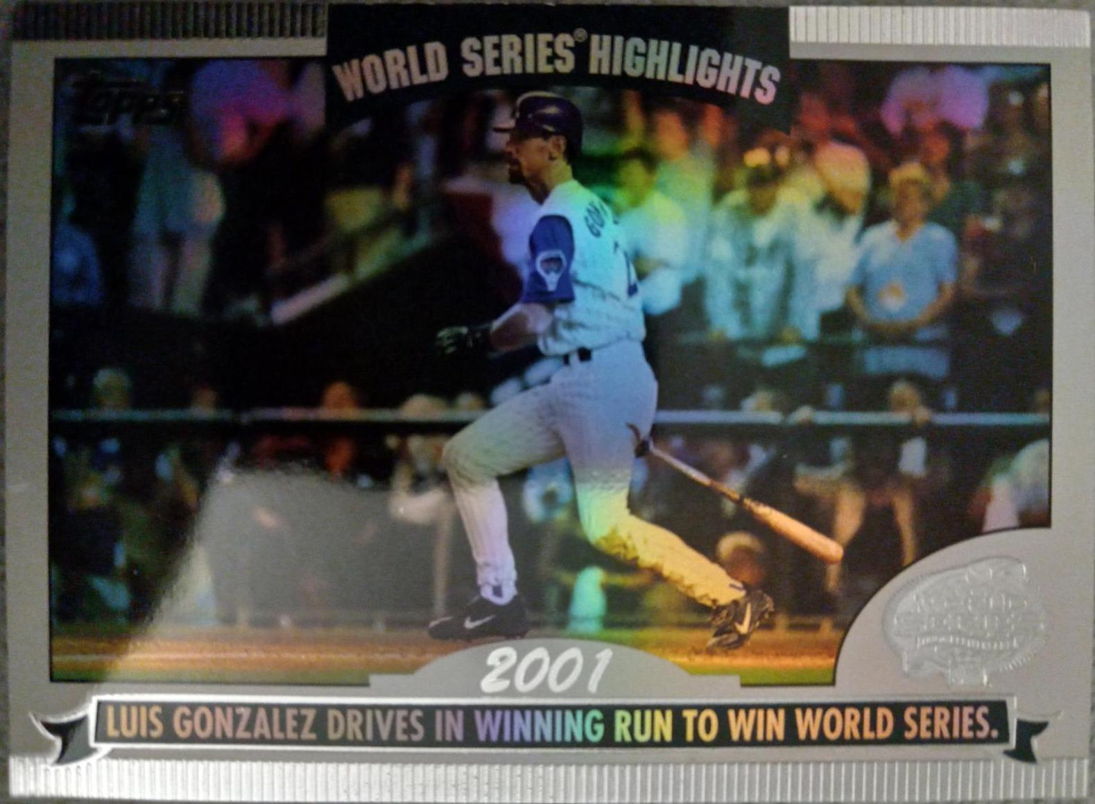 Luis Gonzalez Drives In Winning Run To Win World Series #WS-LG Baseball Cards 2004 Topps World Series Highlights