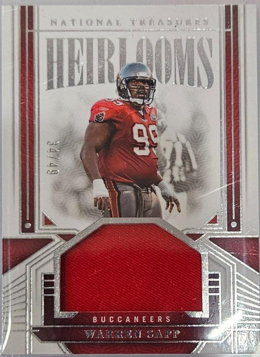 Warren Sapp #HEI-WSA Football Cards 2023 Panini National Treasures Heirlooms